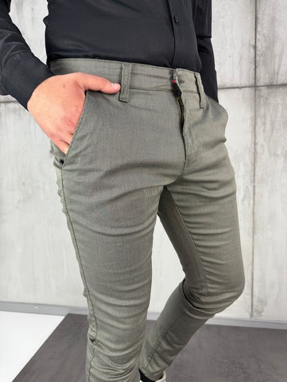 Maslinaste slim-fit elegantne - BB192