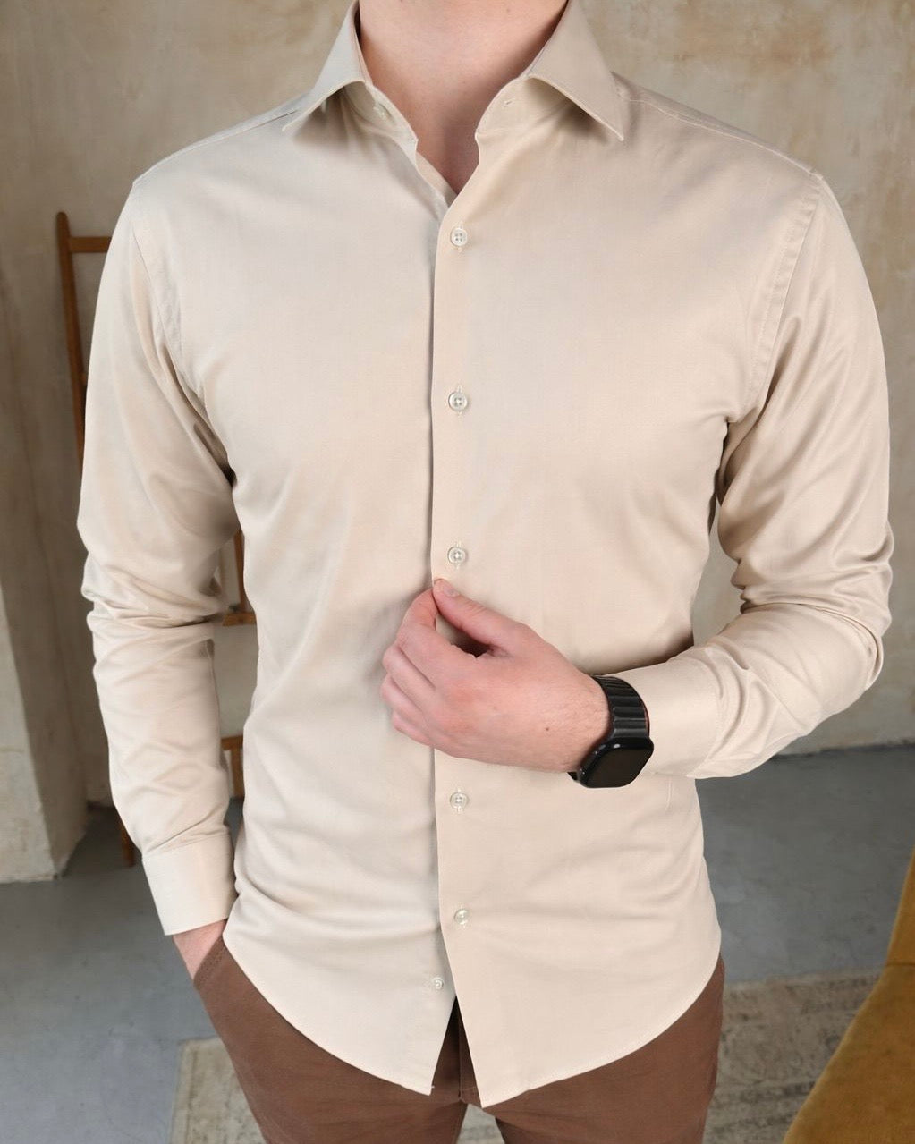 Bež classic kosulja