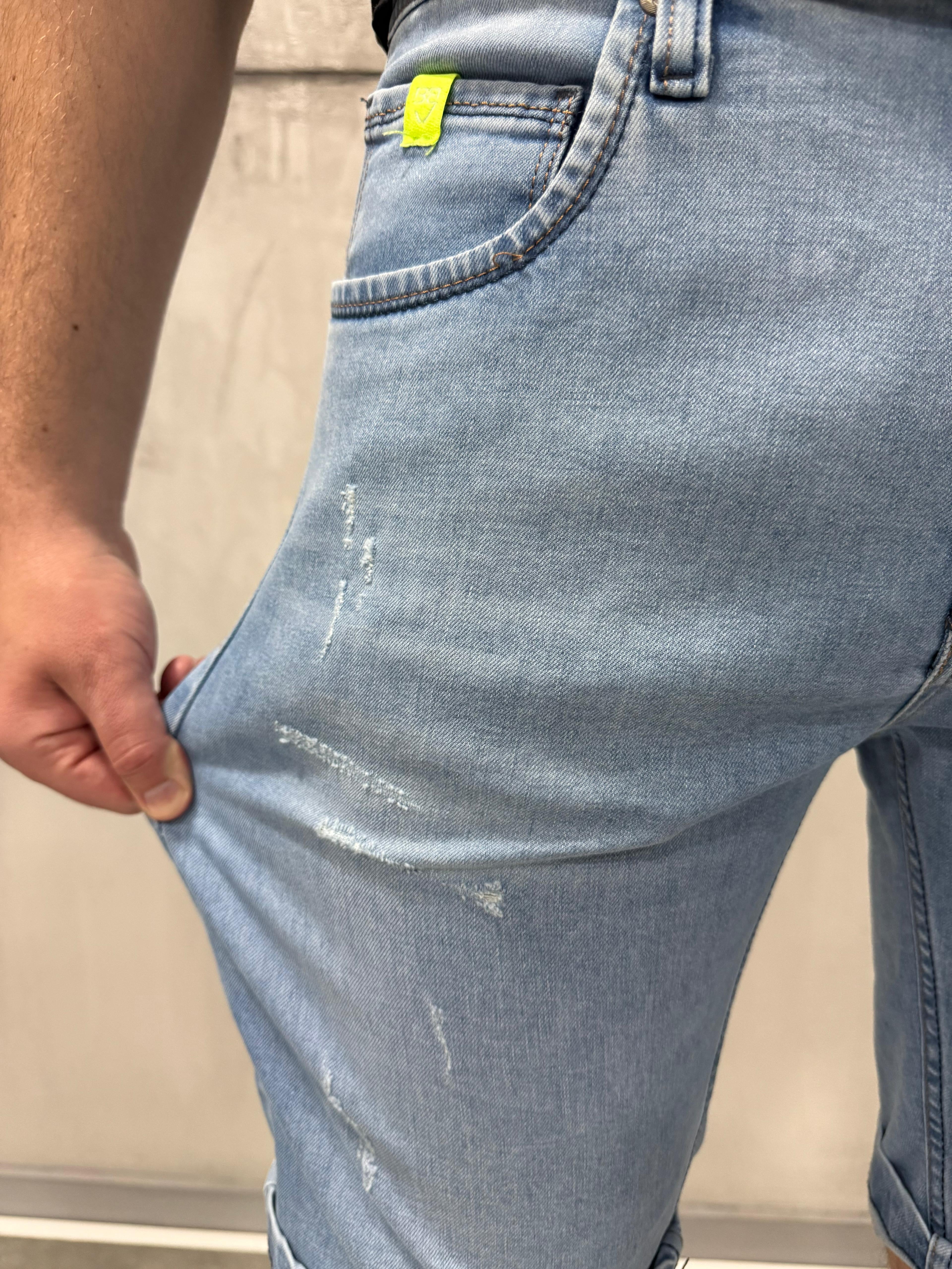 Detail svetli teksas šorc - BB313