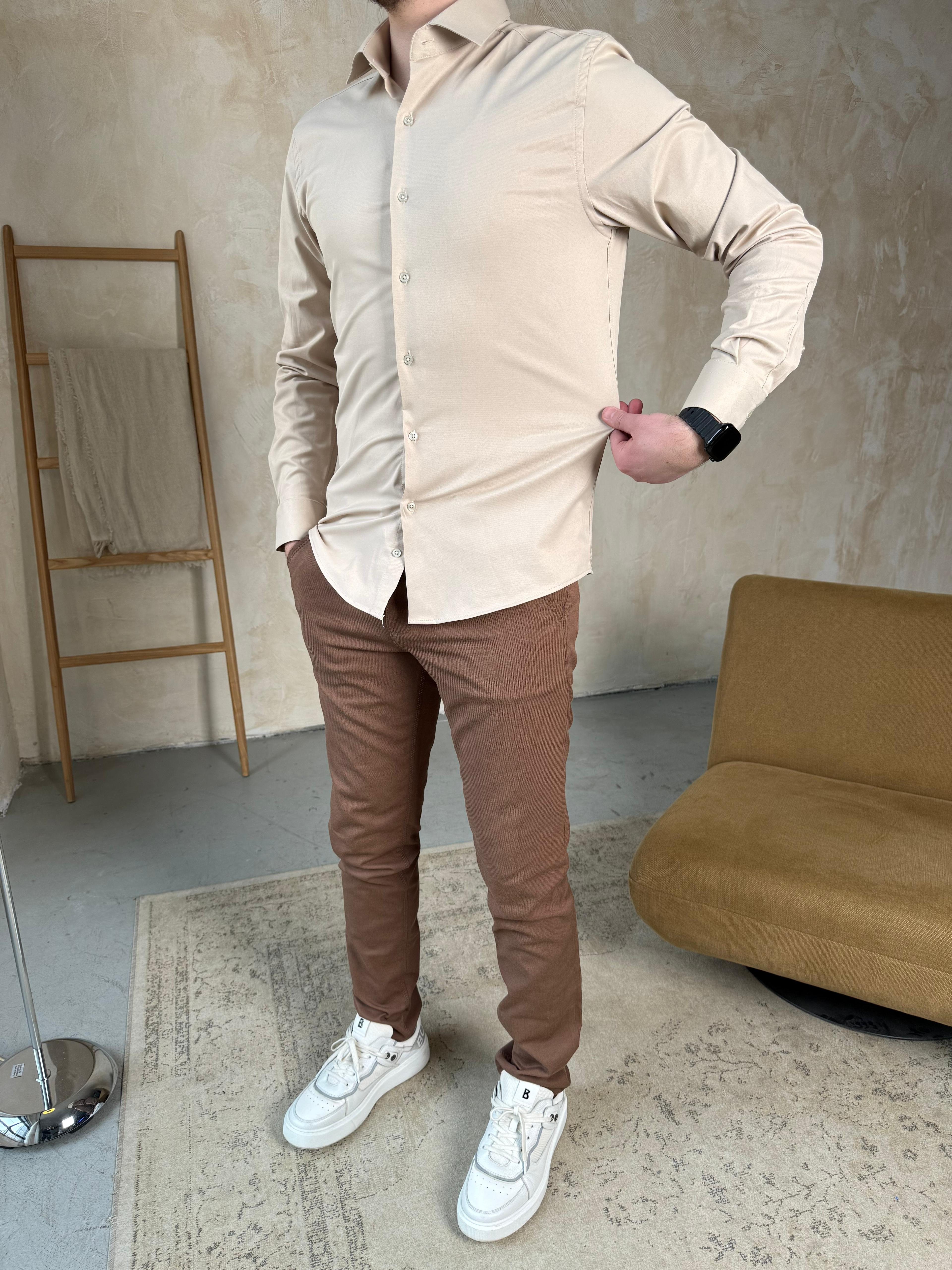 Bež classic kosulja