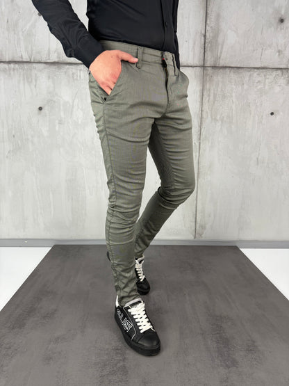 Maslinaste slim-fit elegantne - BB192