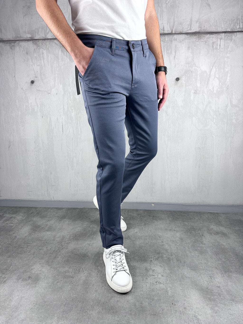 Egejsko plave šire elegantne regular fit - BB186