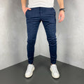 Karirane slim-fit teget - BB06