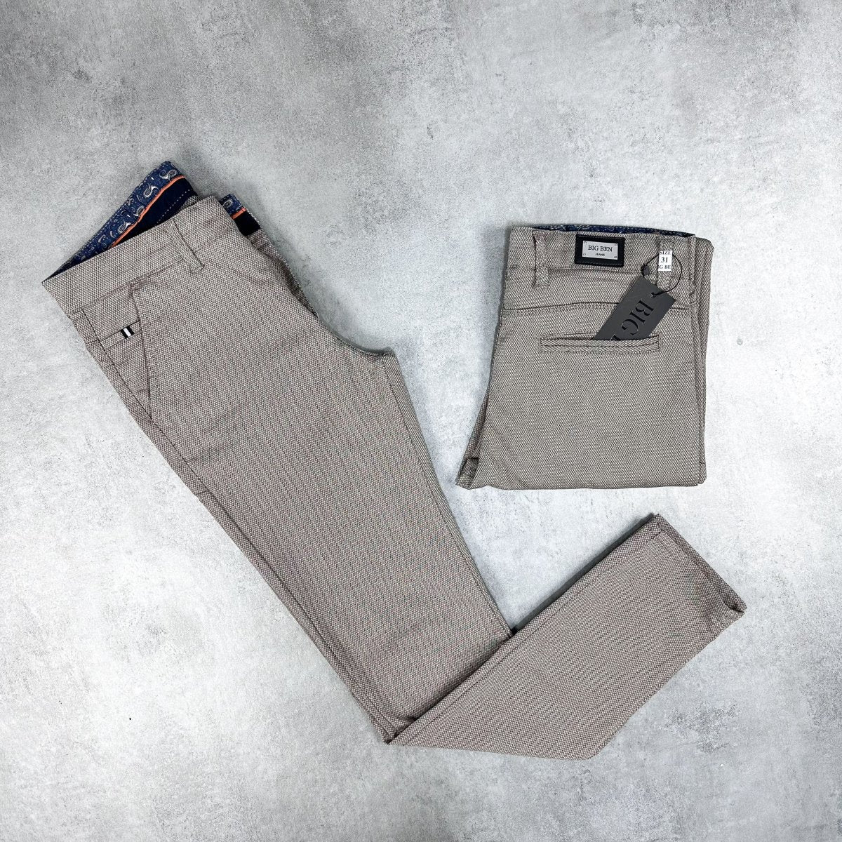 Bež šire elegantne regular fit - BB154 - BIG BEN JEANS