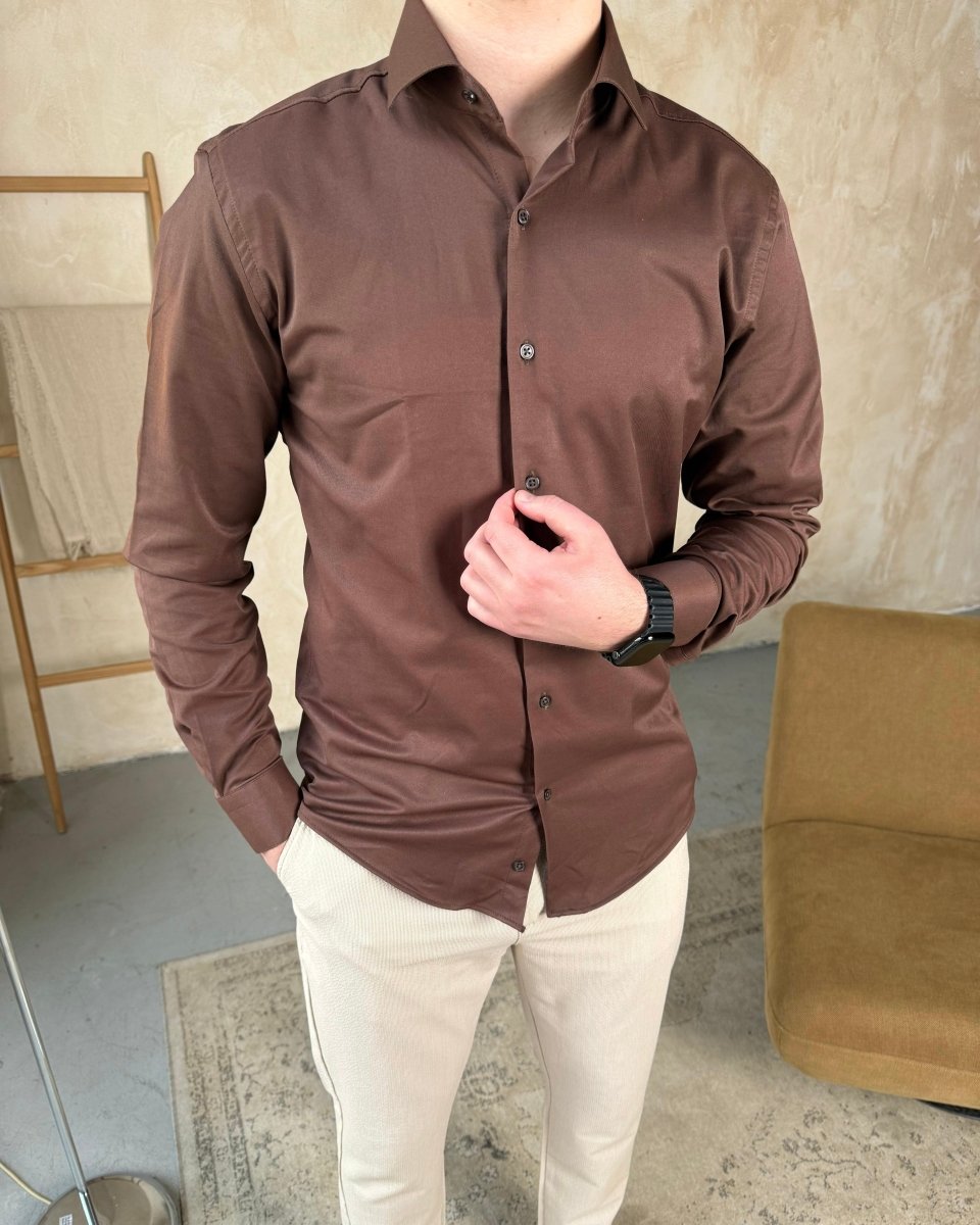 Braon classic kosulja - BIG BEN JEANS