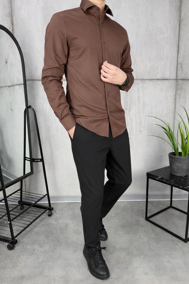 Braon classic kosulja - BIG BEN JEANS