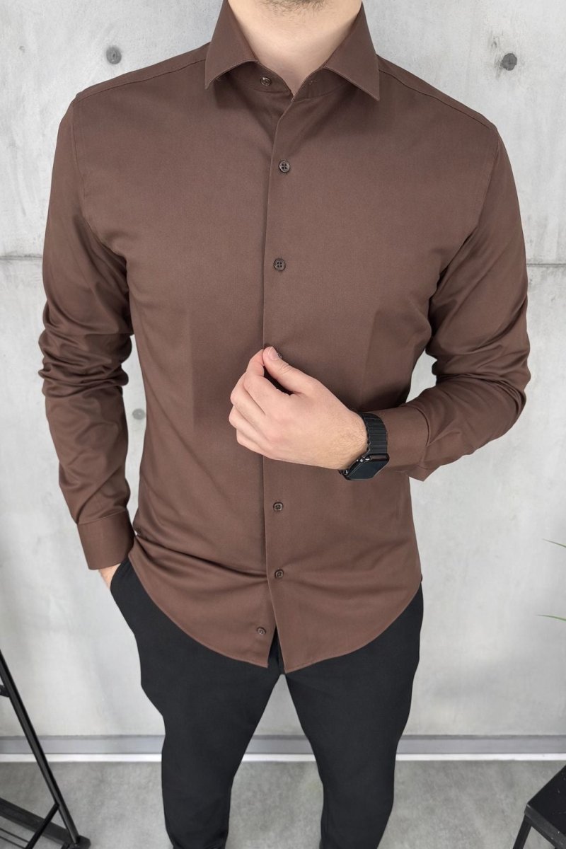 Braon classic kosulja - BIG BEN JEANS