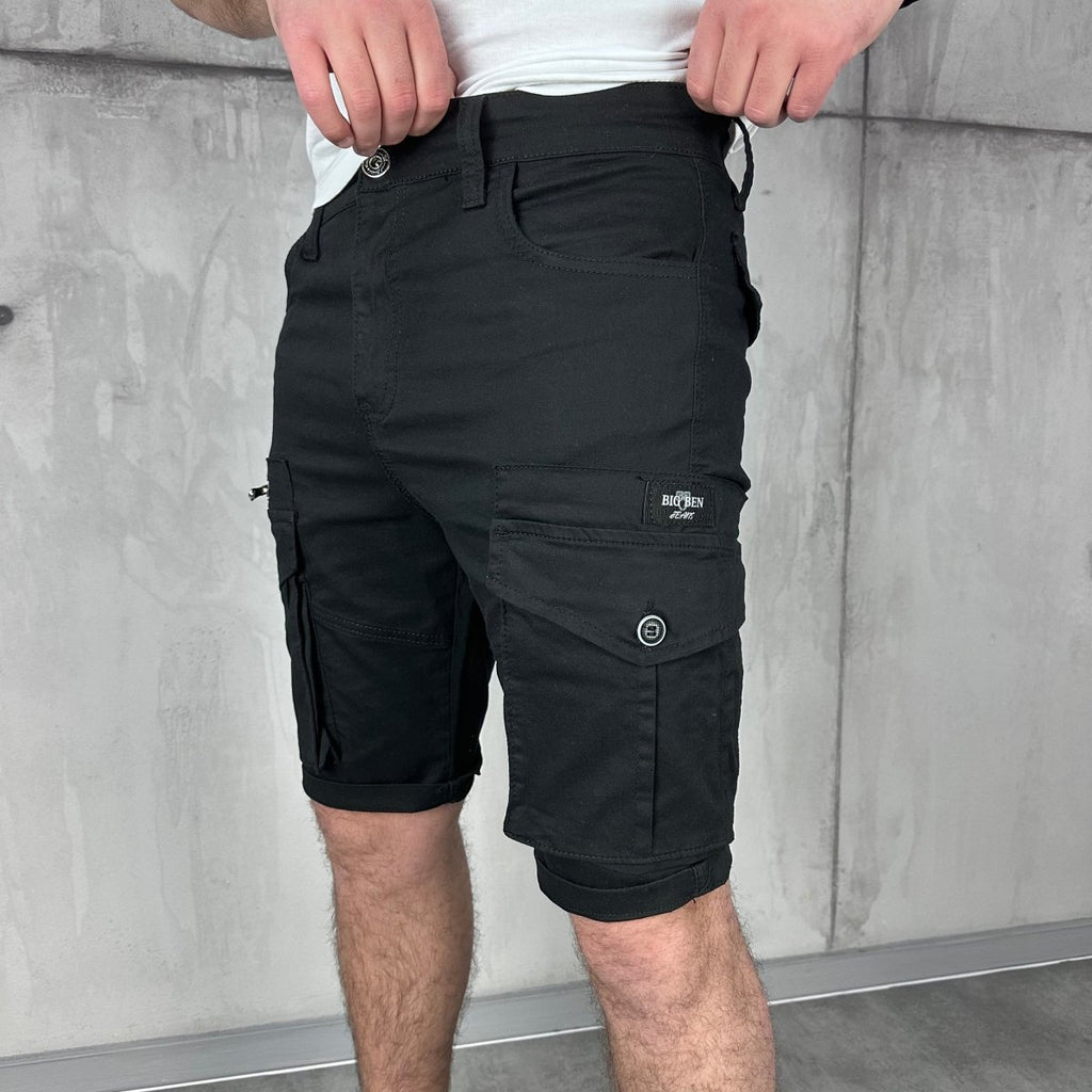 Crni X2 cargo šorc - BB201 - BIG BEN JEANS