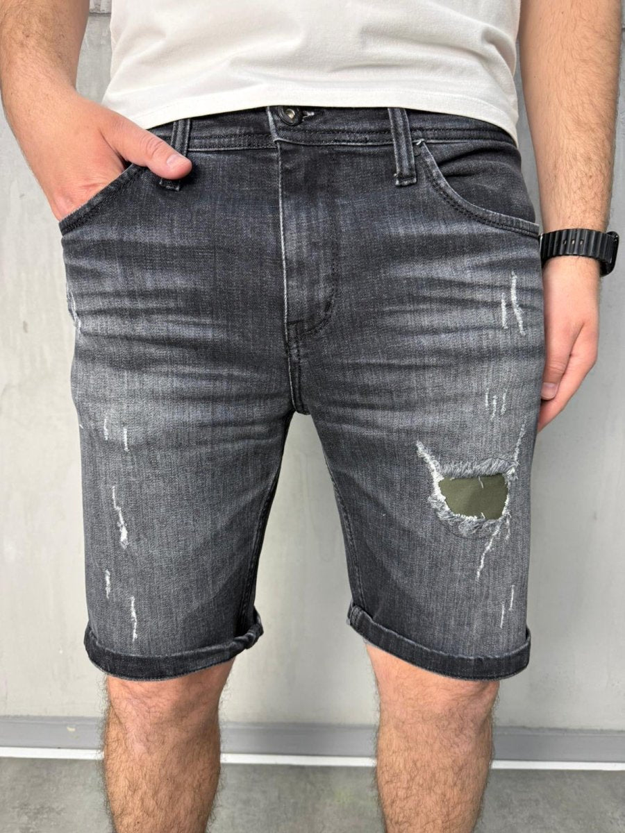 Detail crni teksas šorc - BB310 - BIG BEN JEANS
