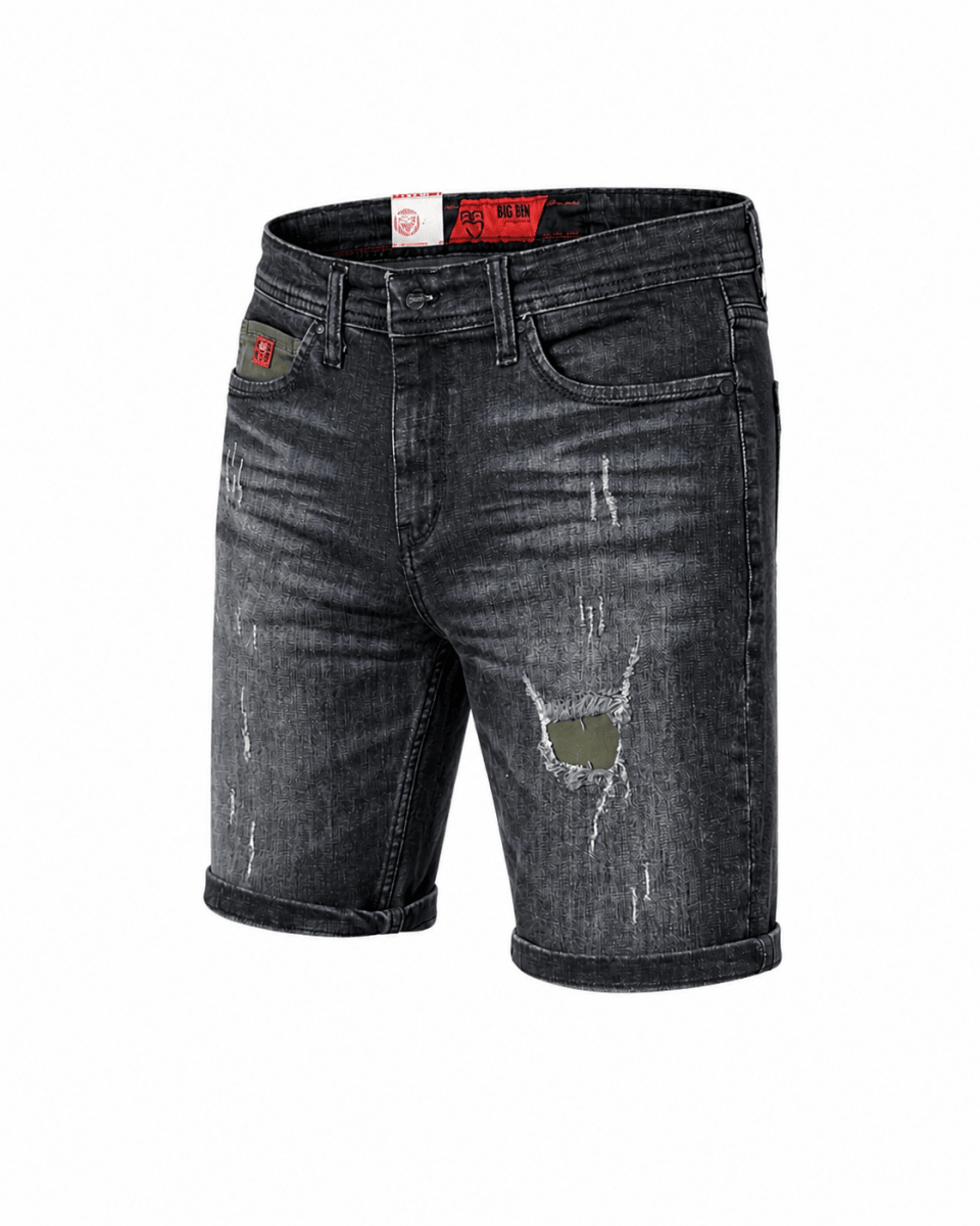 Detail crni teksas šorc - BB310 - BIG BEN JEANS