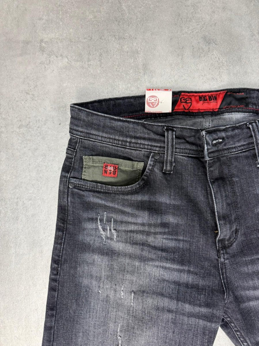 Detail crni teksas šorc - BB310 - BIG BEN JEANS