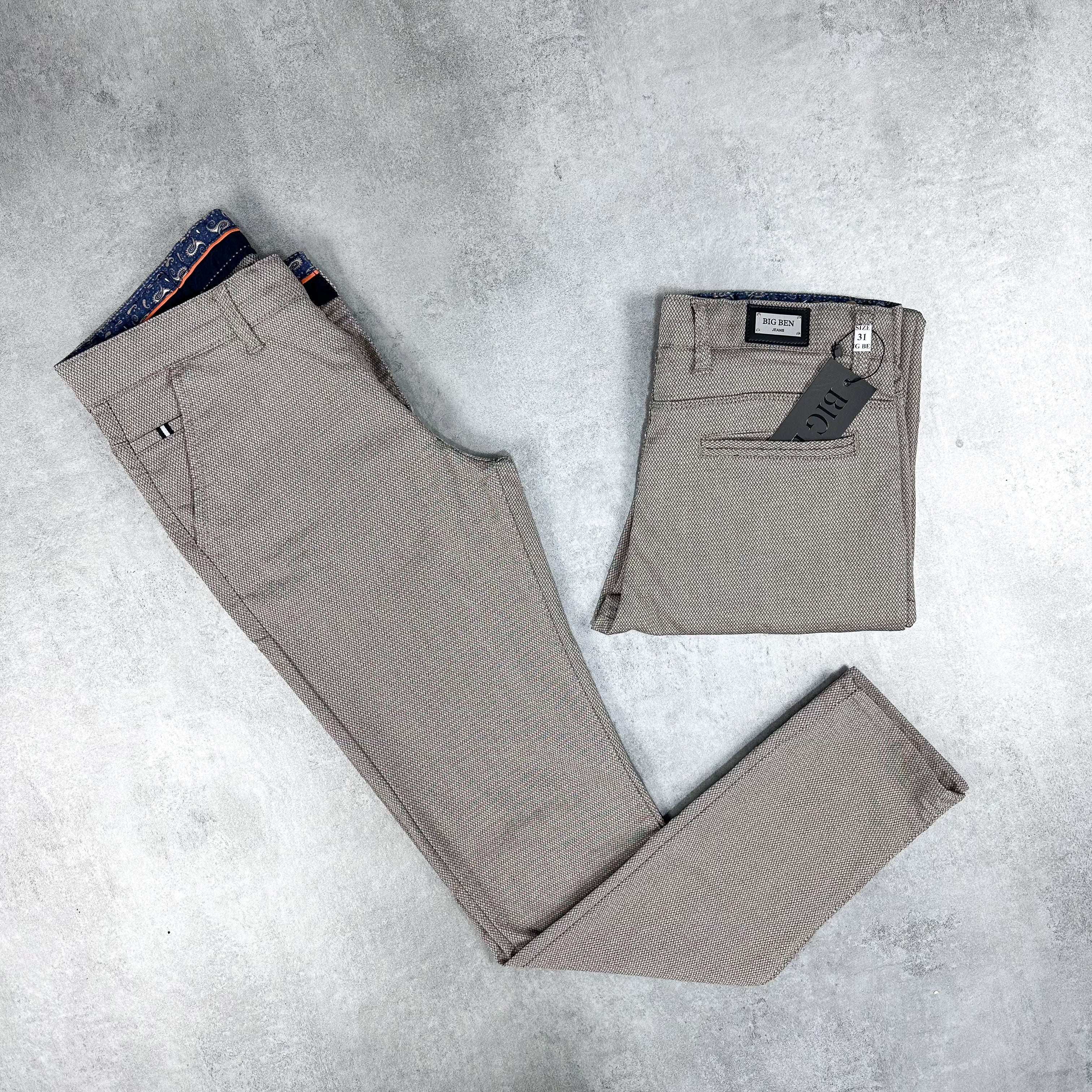 Bež šire elegantne regular fit - BB154