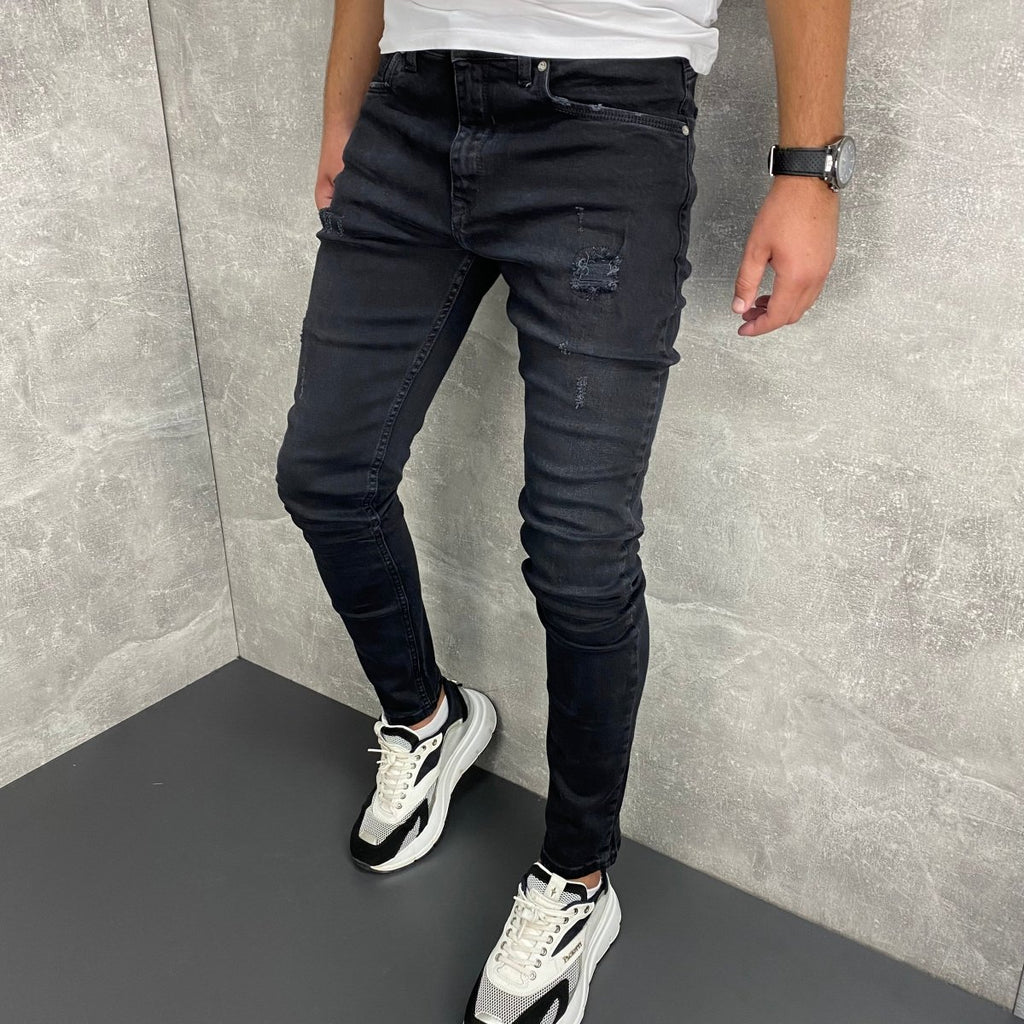 Crne grebane farmerice - BB677 - BIG BEN JEANS