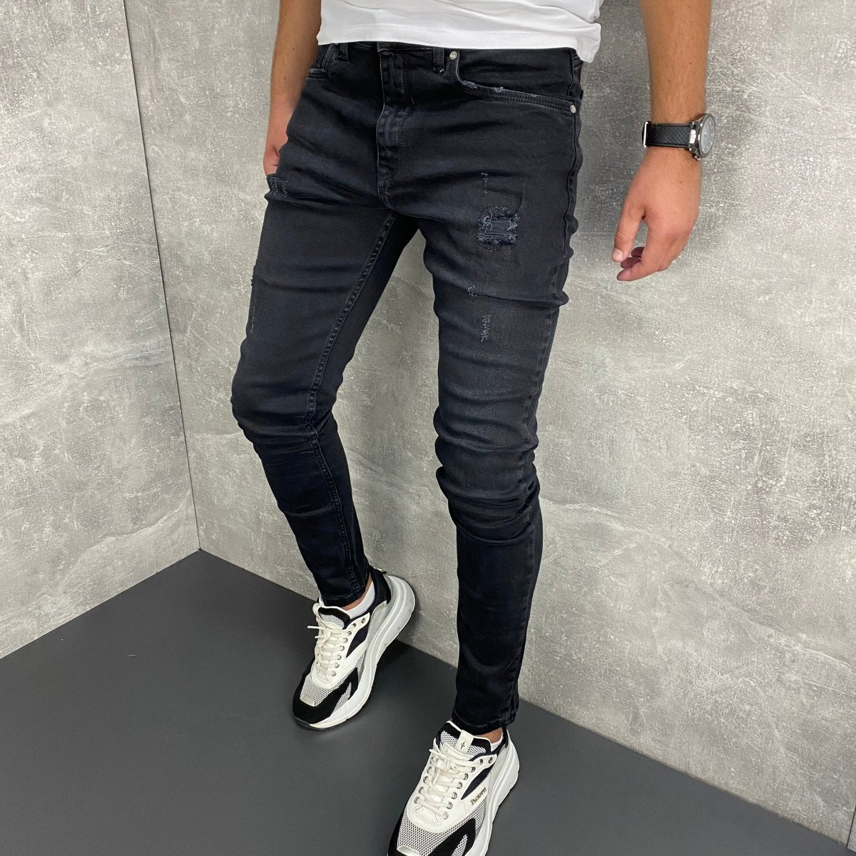 Crne grebane farmerice - BB677 - BIG BEN JEANS