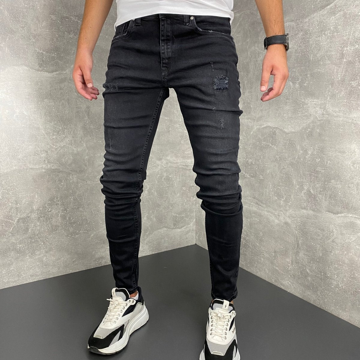 Crne grebane farmerice - BB677 - BIG BEN JEANS