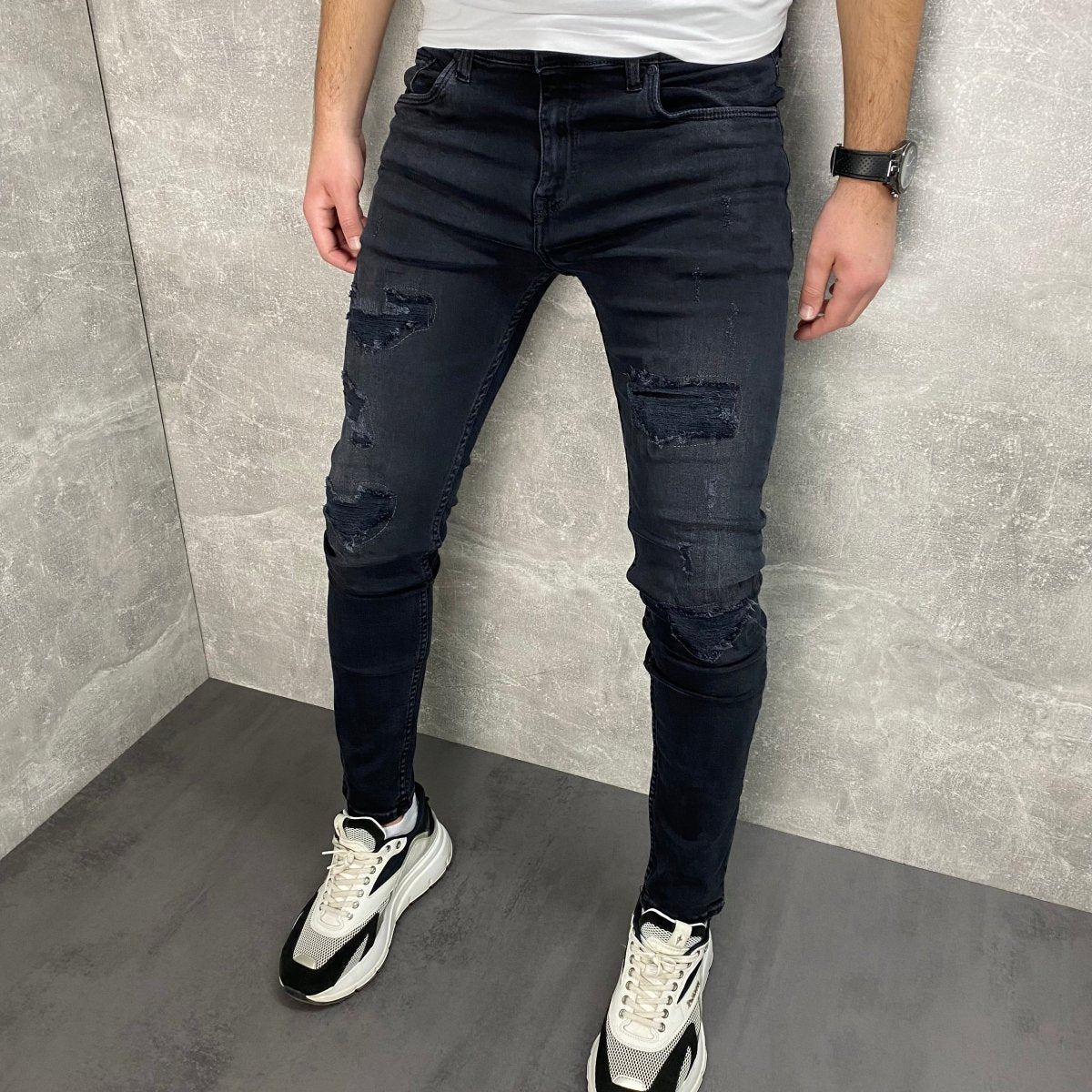 Crni urban model sa detaljima - BB691 - BIG BEN JEANS